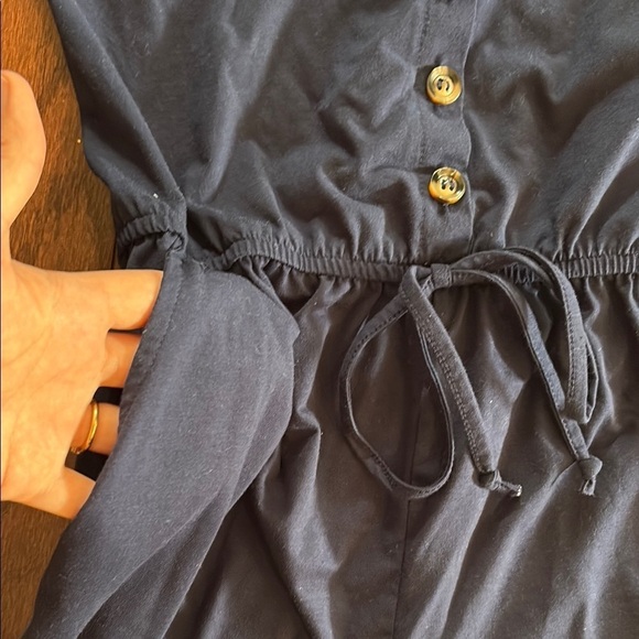Amazon Navy Blue Jumpsuit with Button Detail - Picture 3 of 4